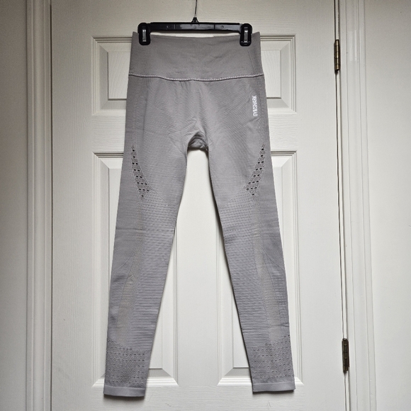 Gymshark Pants - Gymshark Energy Seamless Leggings Light Gray Size Large